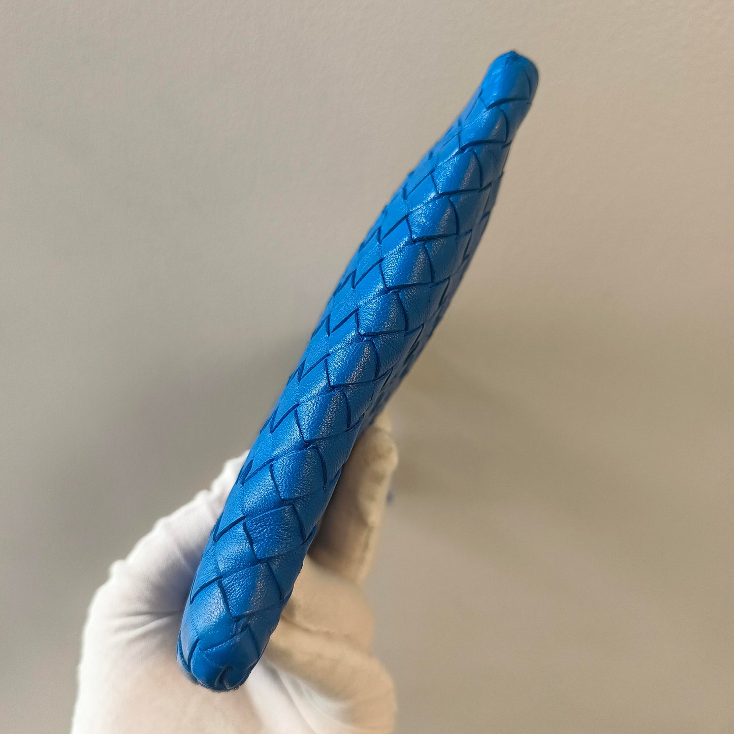 blue clutch bag