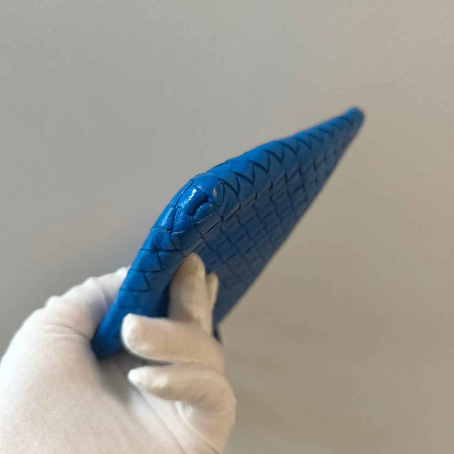 blue clutch bag