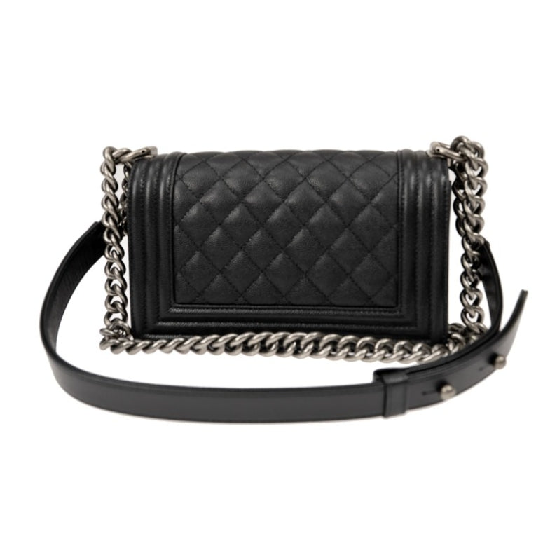 Silver buckle shoulder bag