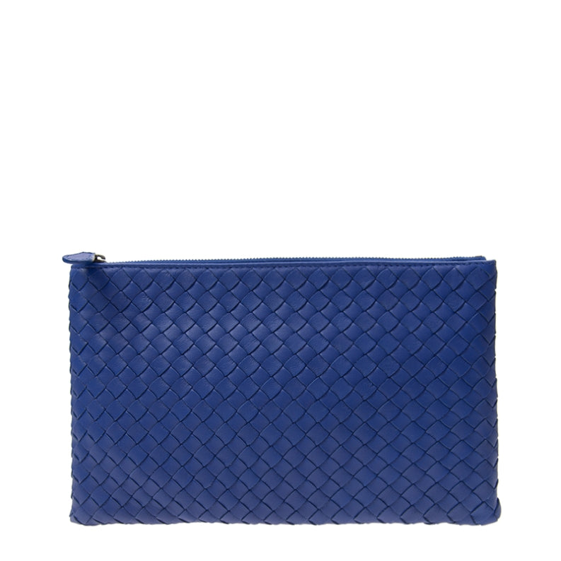 blue clutch bag