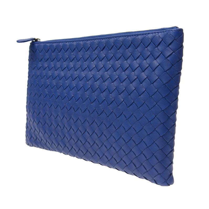 blue clutch bag