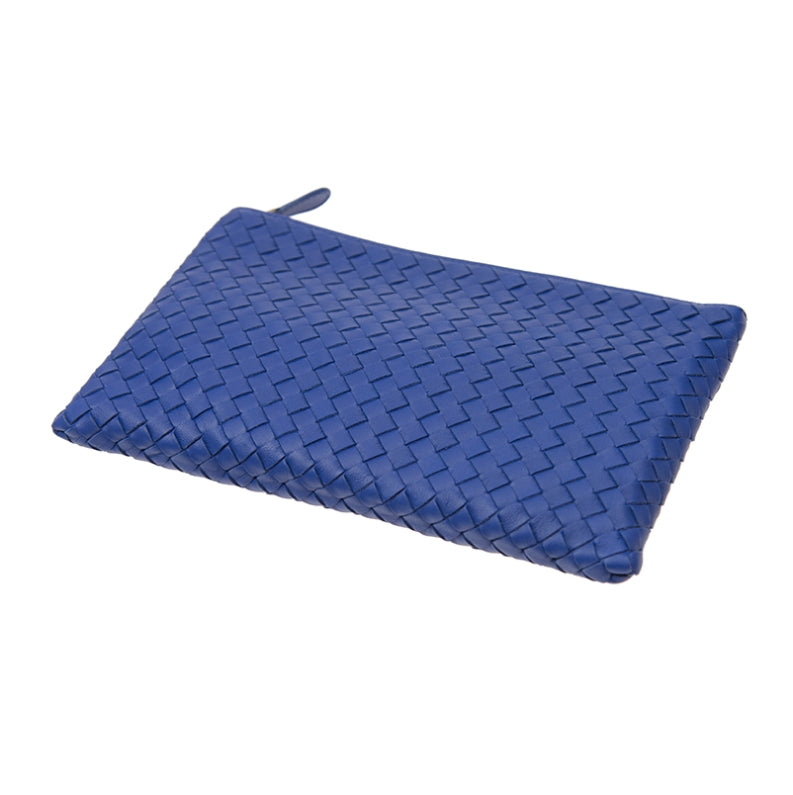 blue clutch bag