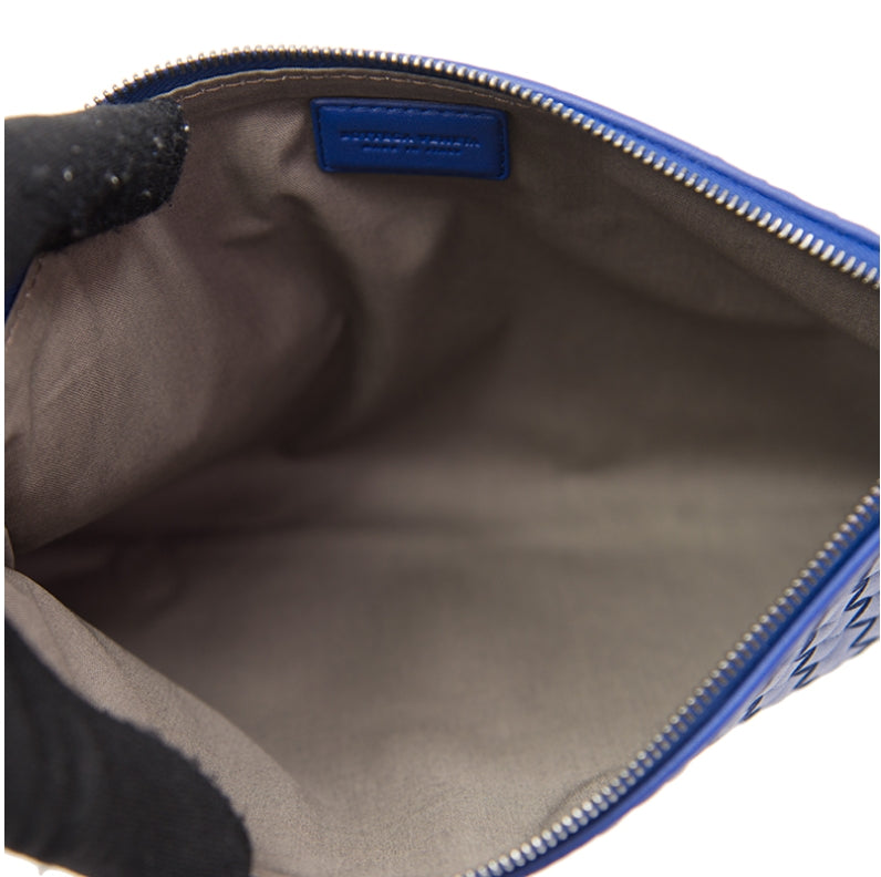 blue clutch bag