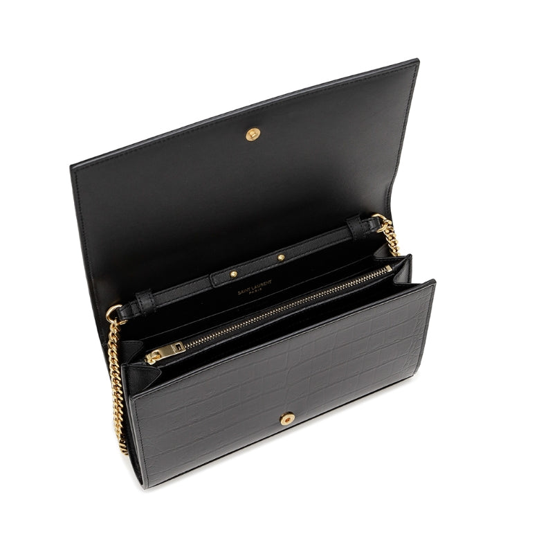 Patent leather chain bag