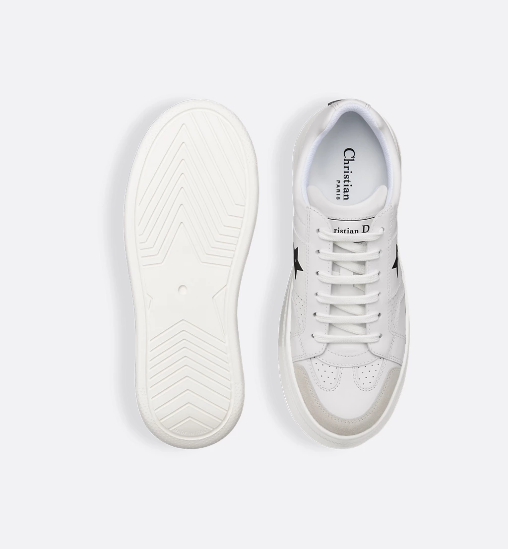 White Calfskin and Suede Calfskin