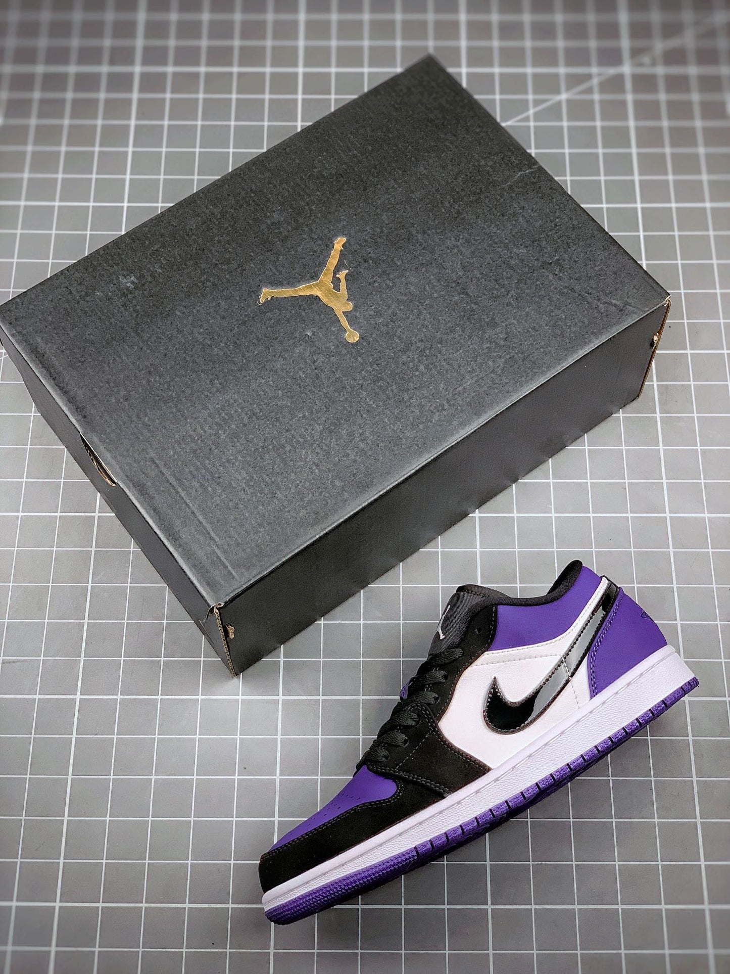 Air Jordan 1 Low Black and Purple