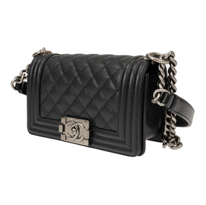 Silver buckle shoulder bag