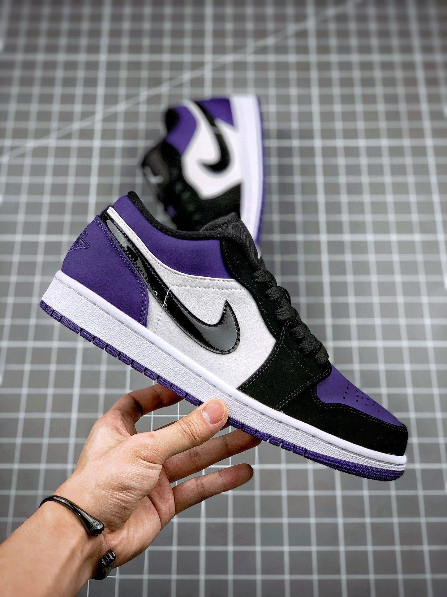 Air Jordan 1 Low Black and Purple