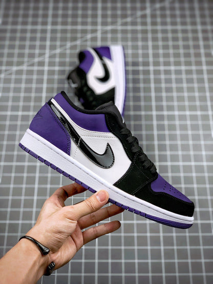 Air Jordan 1 Low Black and Purple